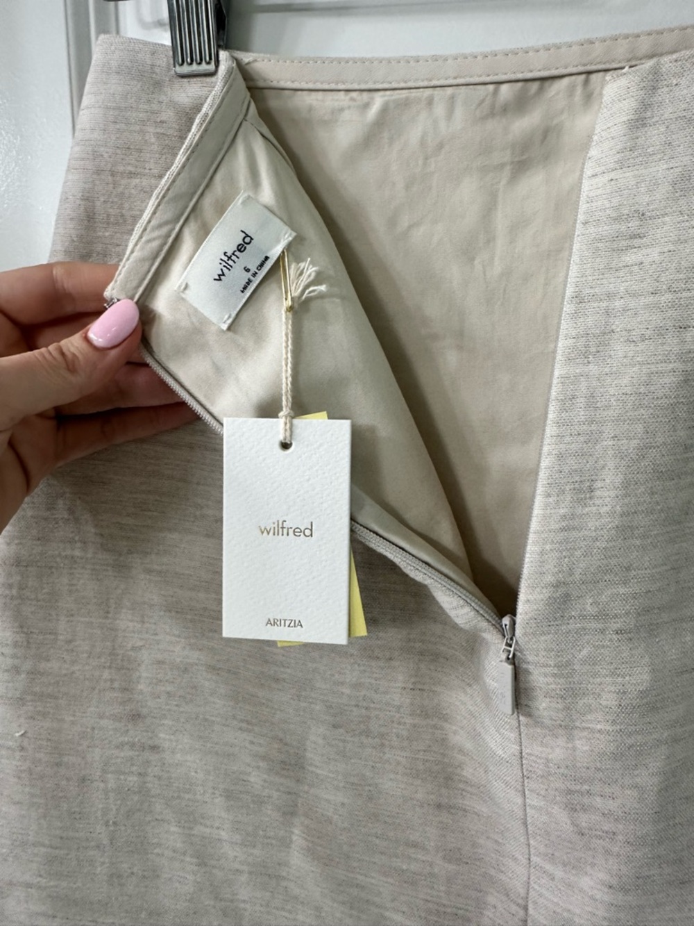 Wilfred Linen High Rise Skirt - 6 - Picture 4 of 6